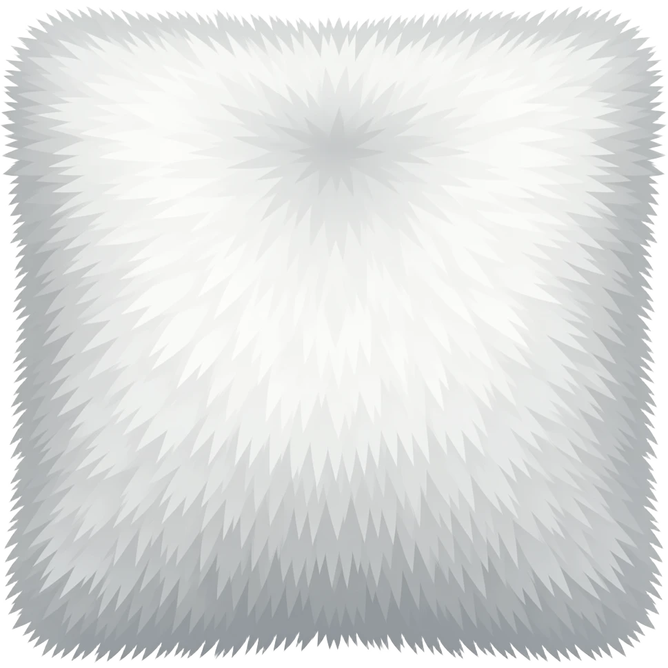 Crée 1 emoji iOS 18 représentant un univers cosy et esthétique de créatrice.Éléments : coussin blanc avec des poils. l'ensemble est isolée sur un fond blanc. emoji