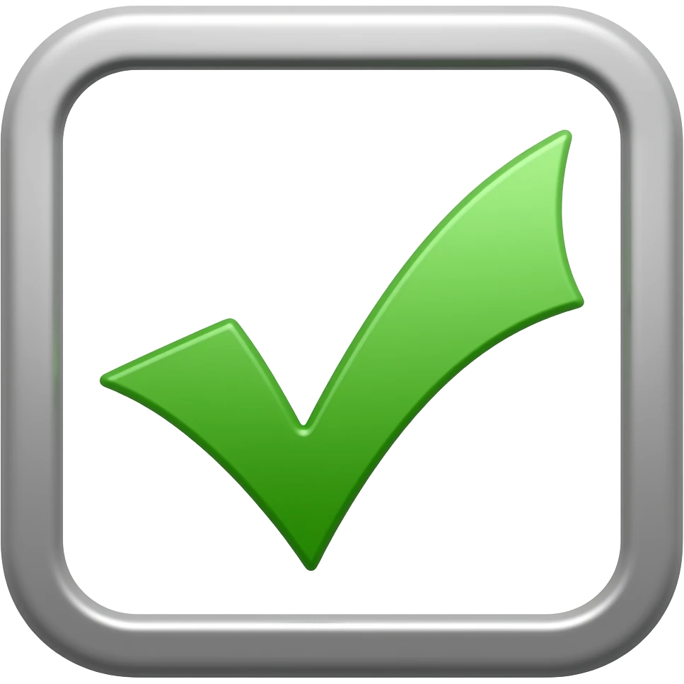 tick solo sin cuadrado emoji