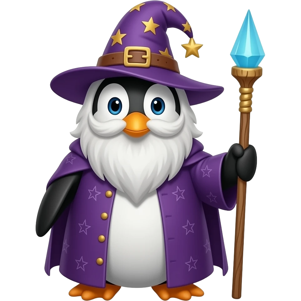 Penguin Wizard emoji