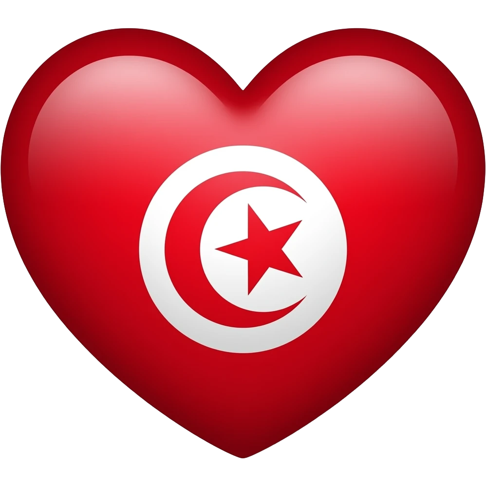 Tunisia heart flag emoji