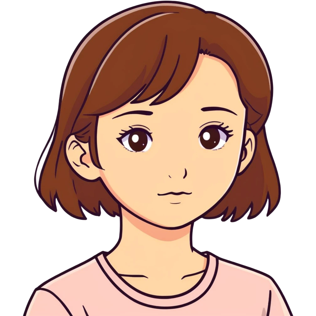brown hair brown eyes pretty girl emoji
