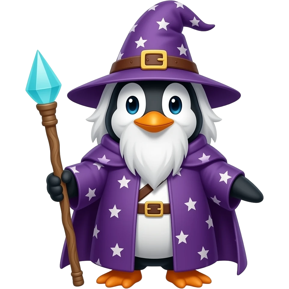Penguin Wizard emoji