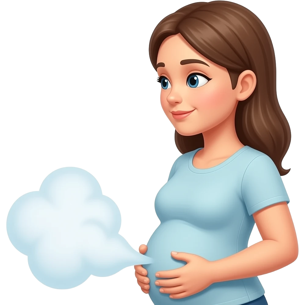 WOMAN belly's farts emoji