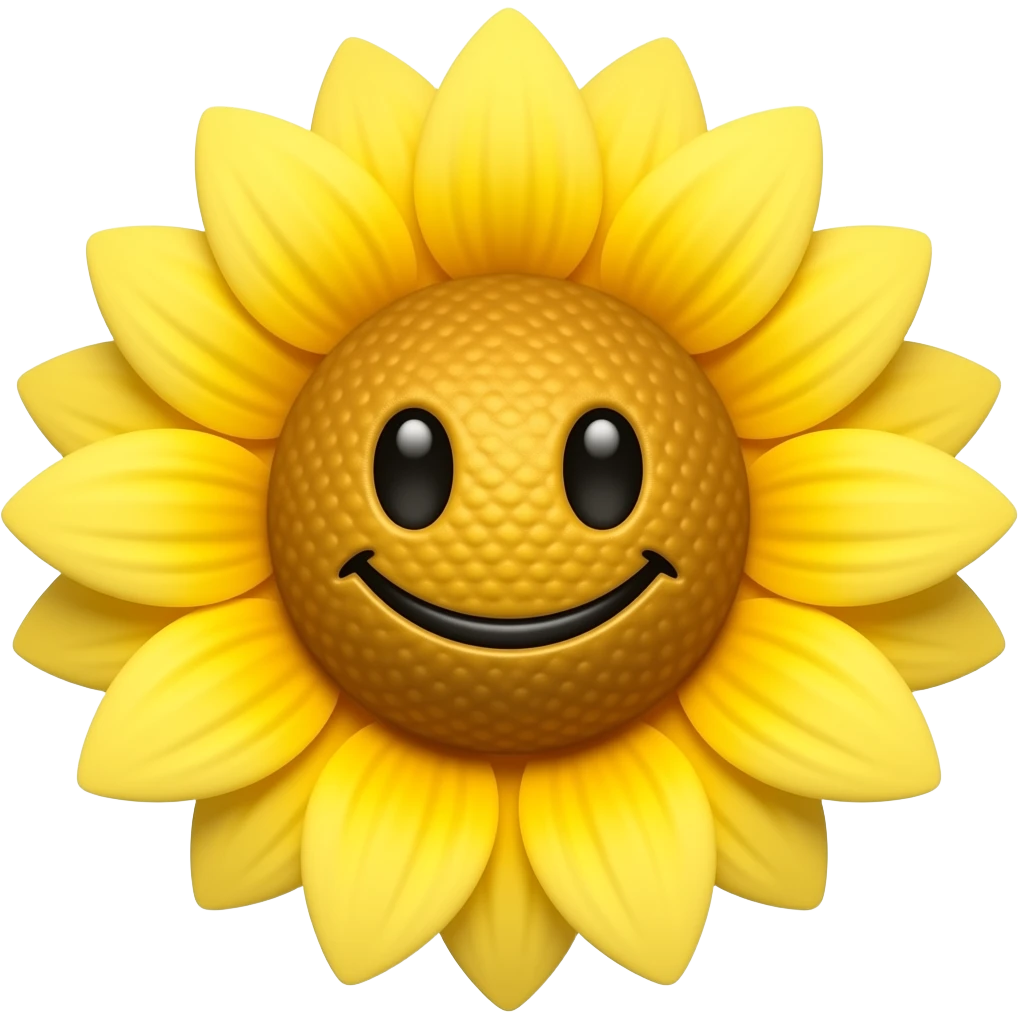 Girasol Con cara feliz emoji