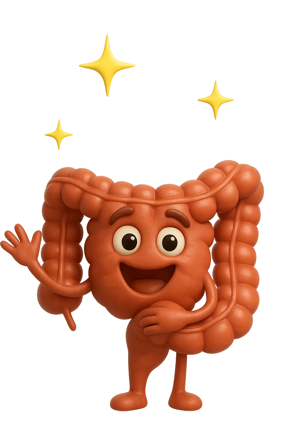 fammi un intestino identico a questo, ma felice e con le scintille di splendore dorate sopra, si sta rinnovando come se fosse in ottima salute emoji