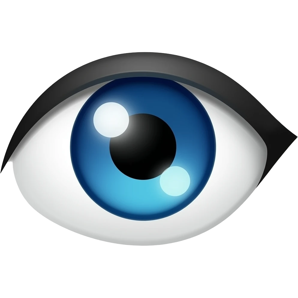 Blue anime eye emoji