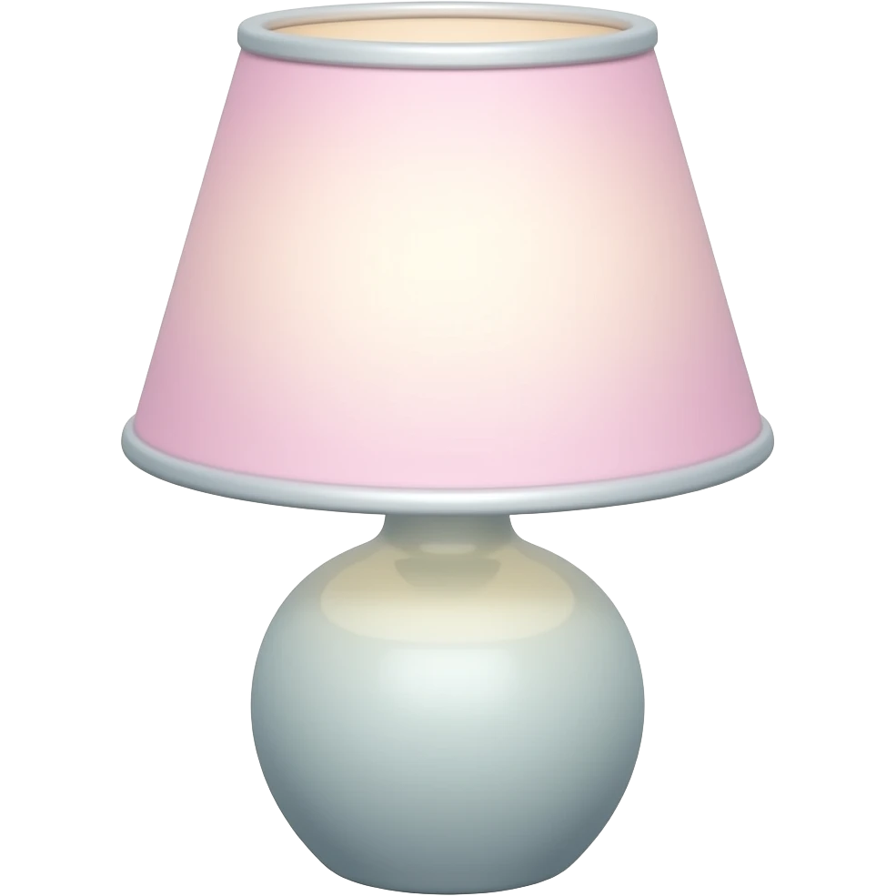 soft pastel table lamp, transparent background inspired by barbie colour pallete emoji