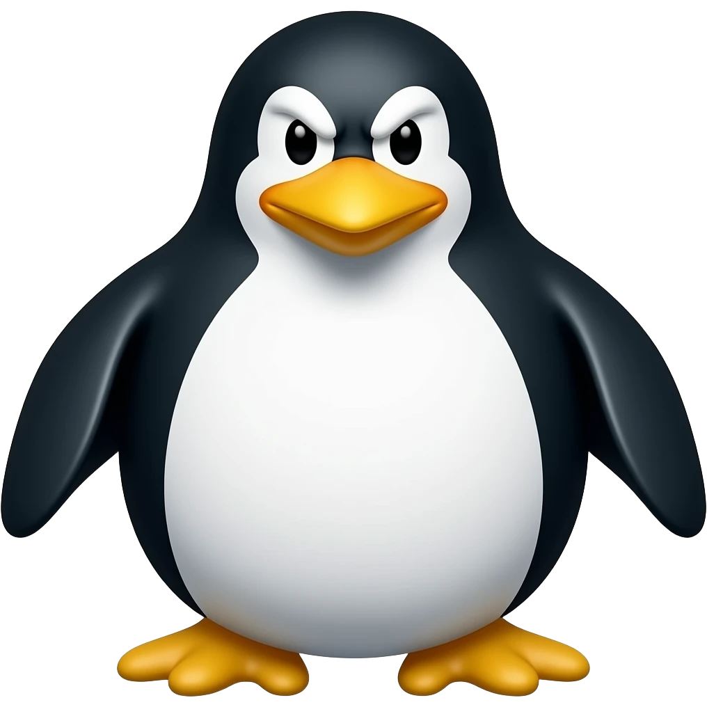 Tux the Linux Penguin angry emoji