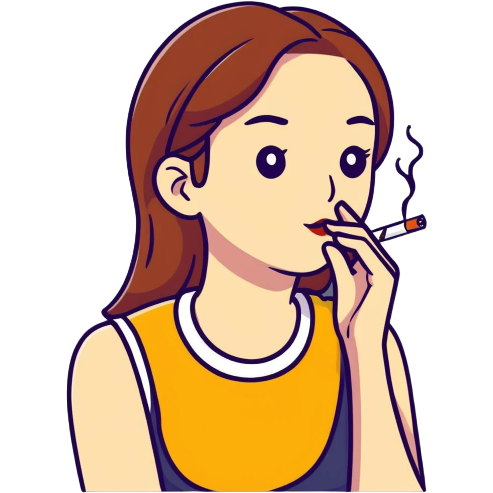girl smoking emoji