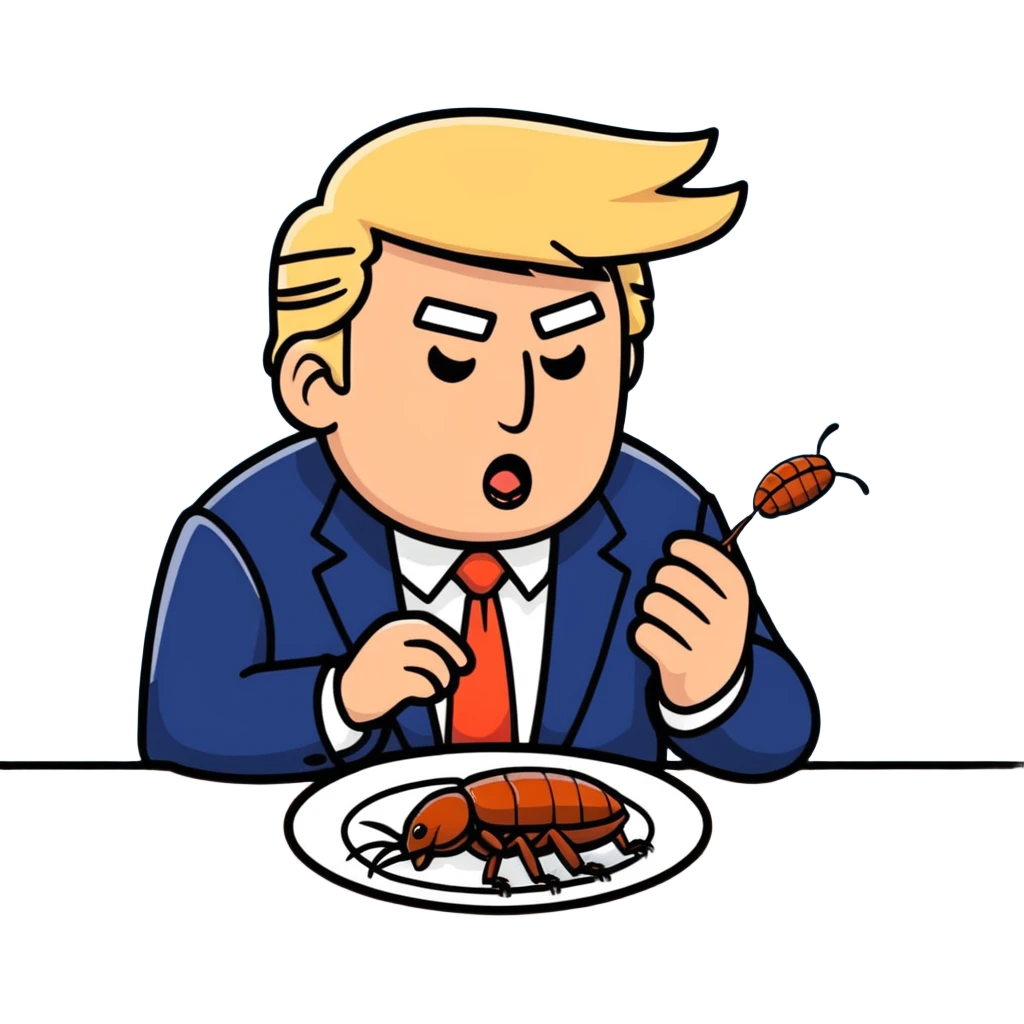 Trump eating roaches  emoji