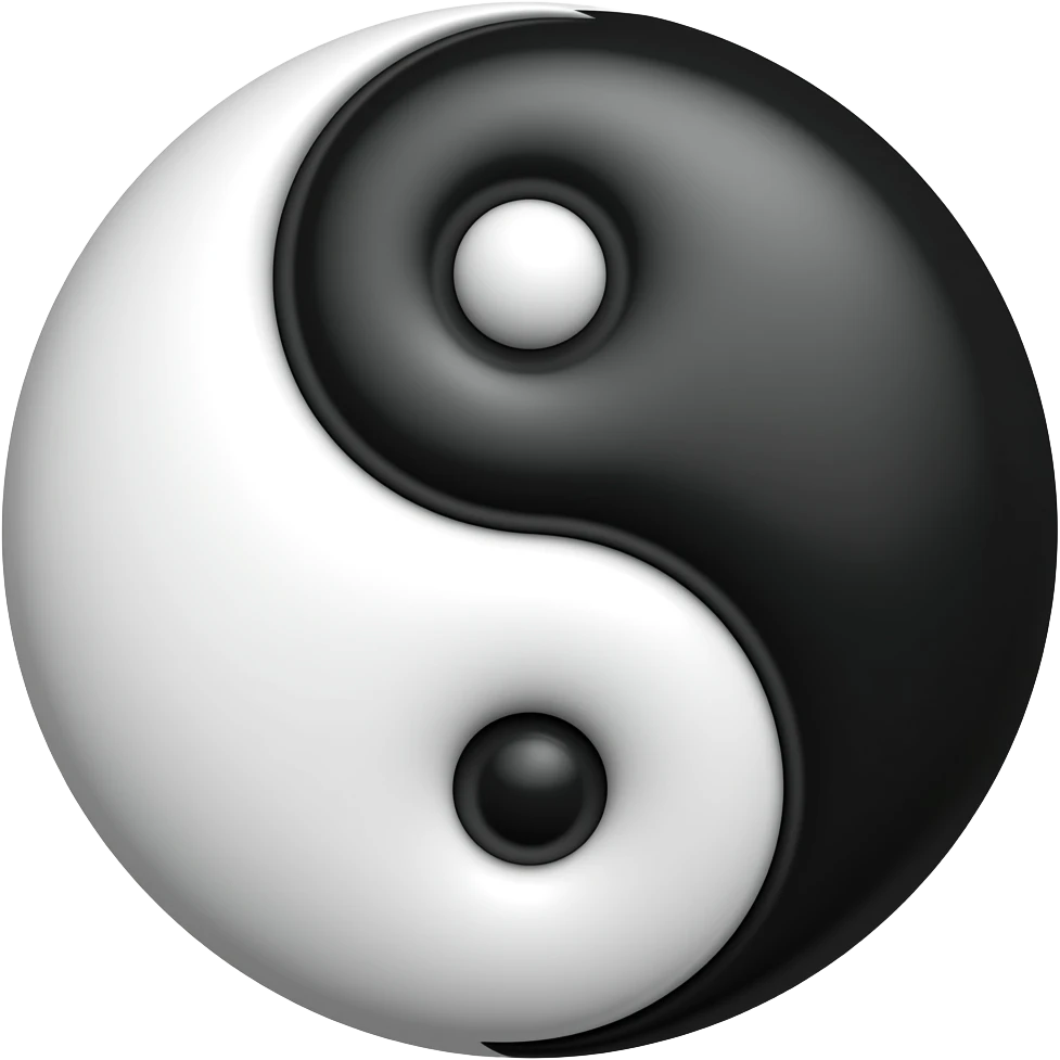 yin yang 3d emoji