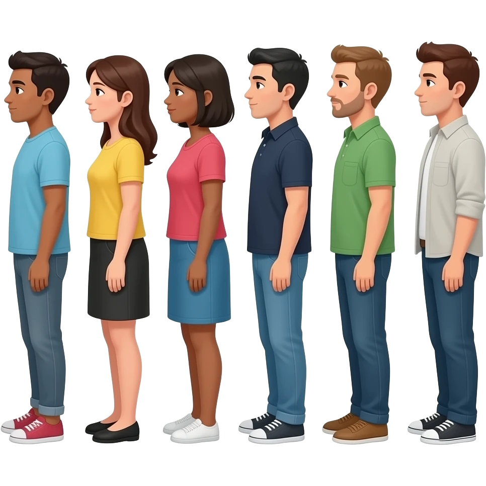 people standing in a line in the supermarket emoji