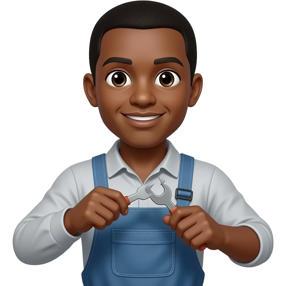 Black man fixing emoji