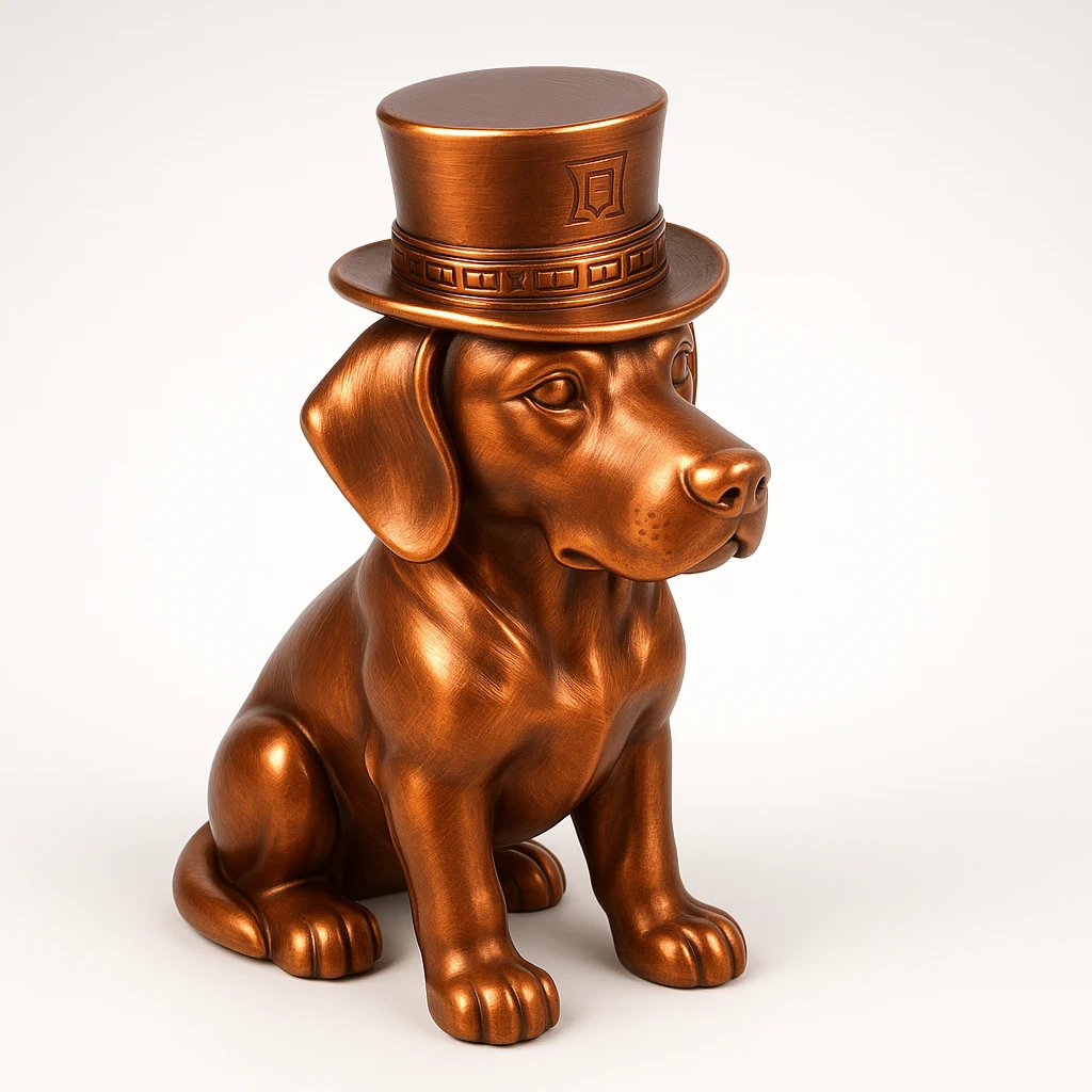 dog with tophat emoji