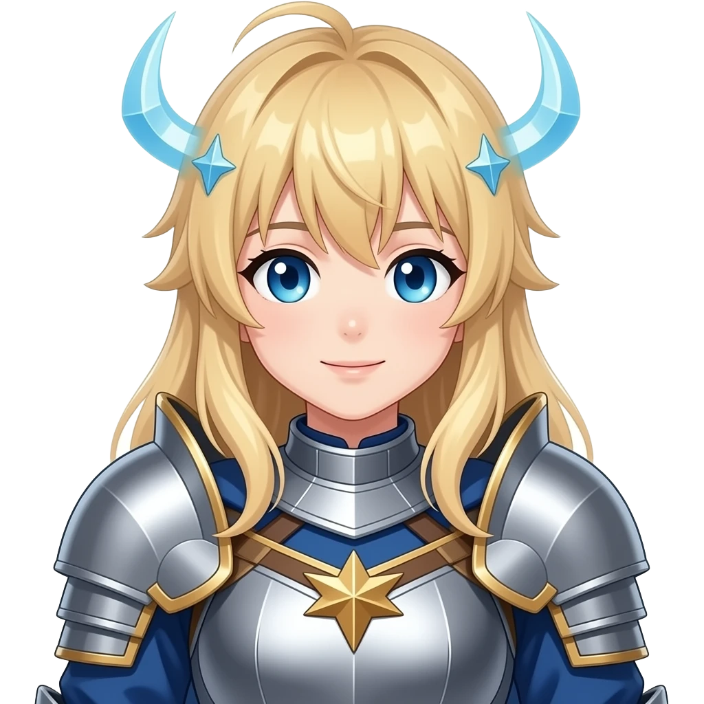 hero girl fantasy magic knight style anime emoji