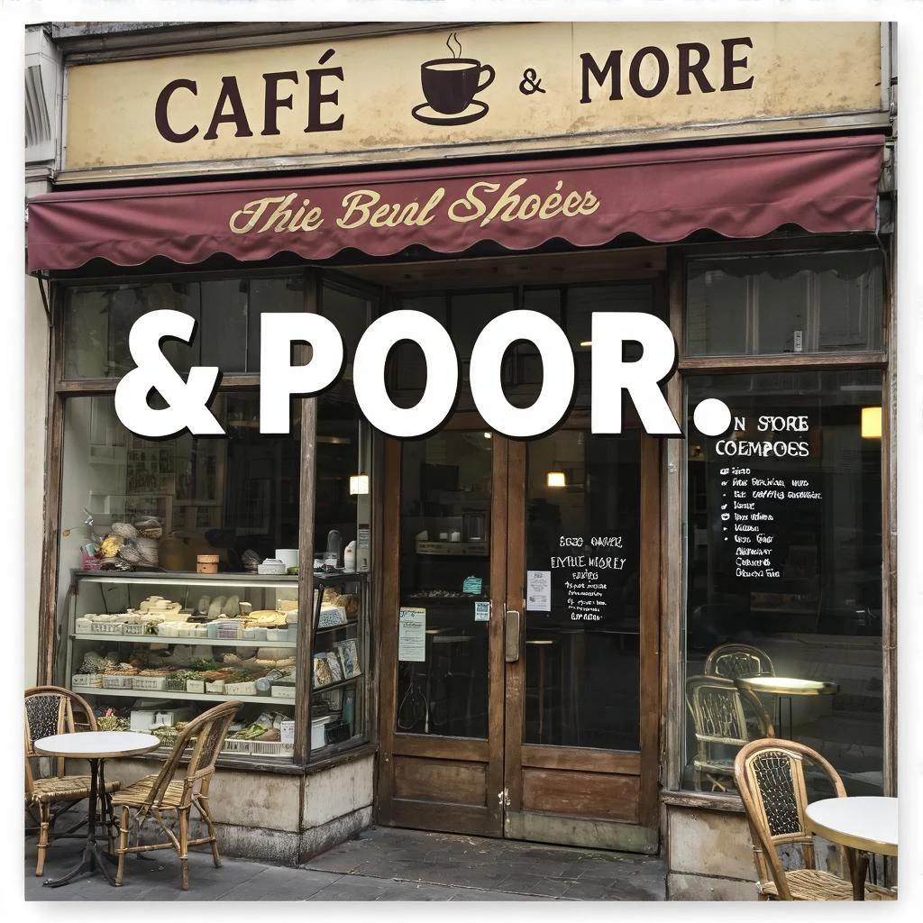 Cafe named poor store & More emoji
