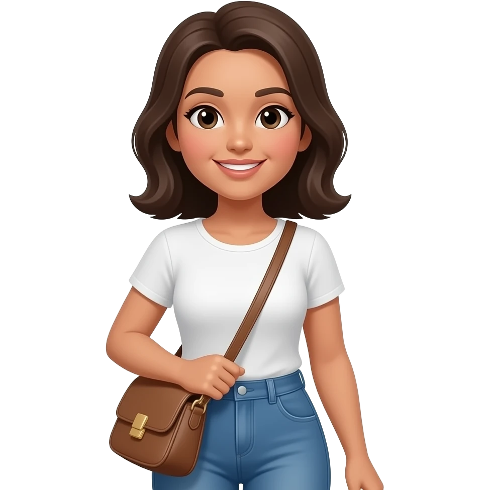 women holding sling bag emoji