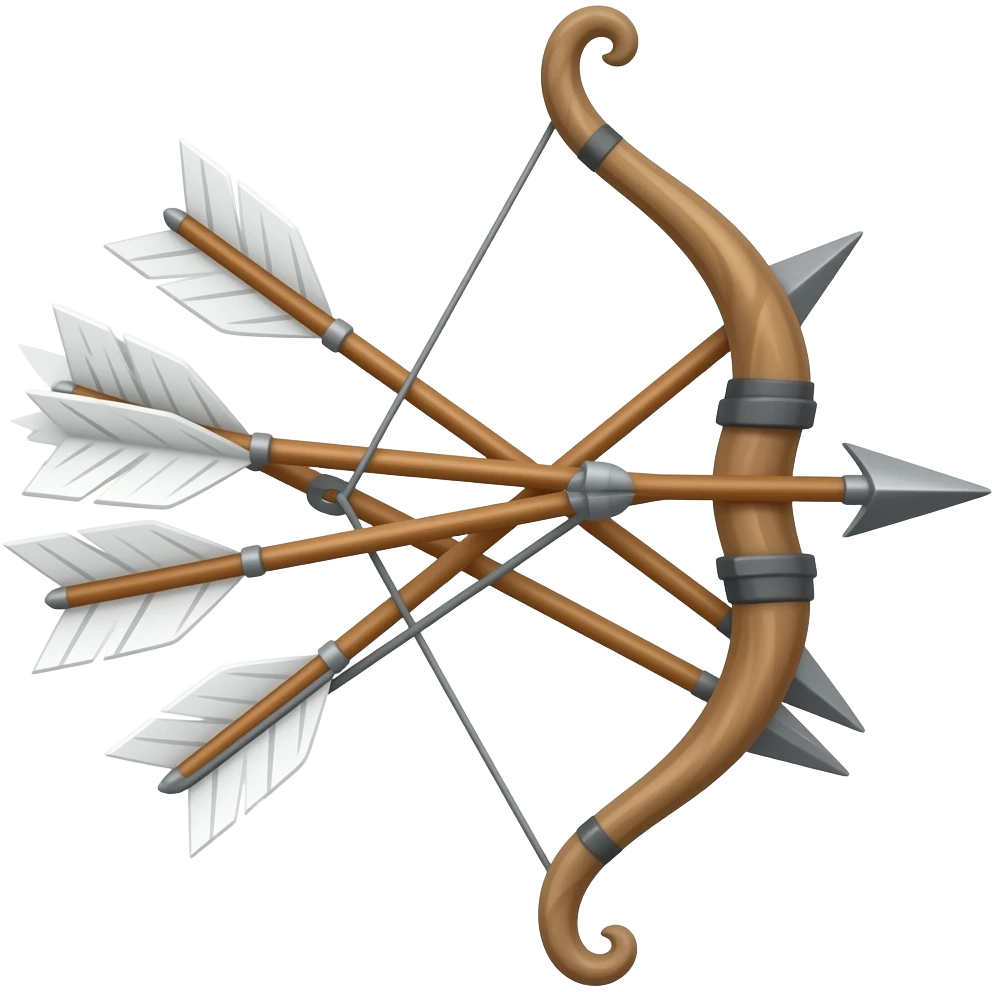 There should be a bow with three arrow emoji