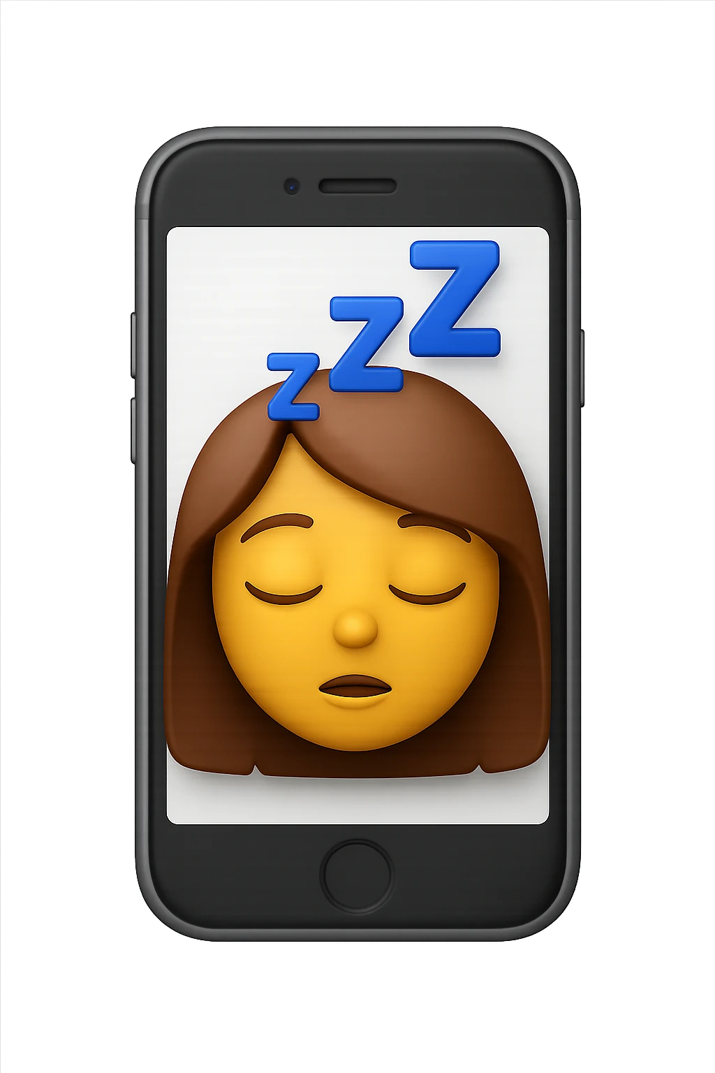 emoji stile iphone che rappresenta una donna che dorme 3d emoji
