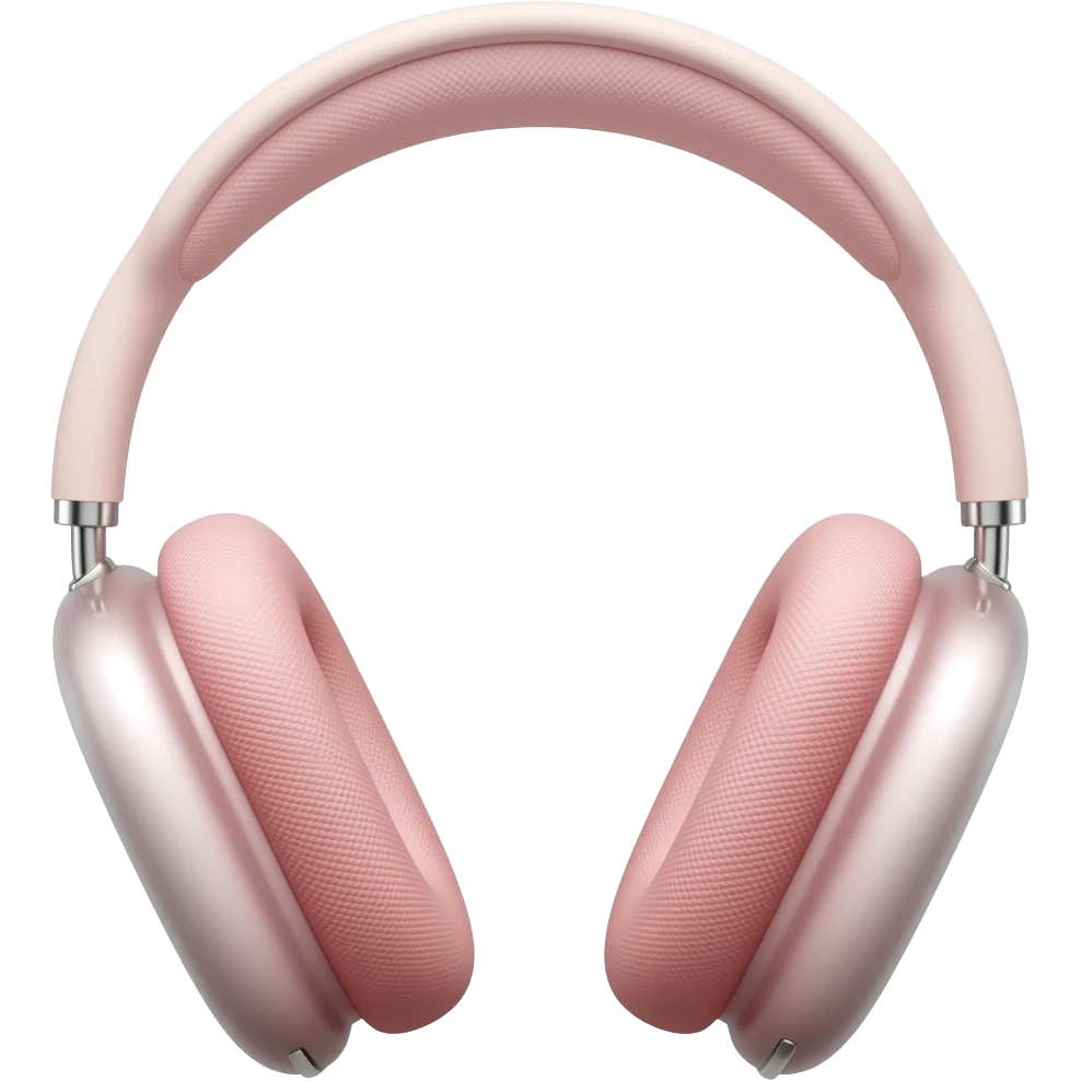 Toz pembe kulaklık emoji