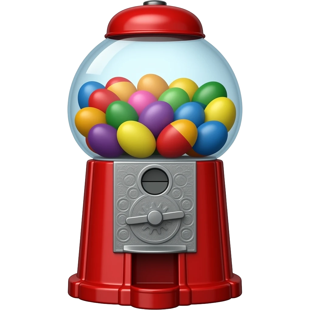 gumball machine that has a gear as the  front crank emoji