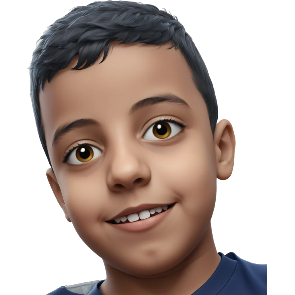 portrait of a black haired boy emoji