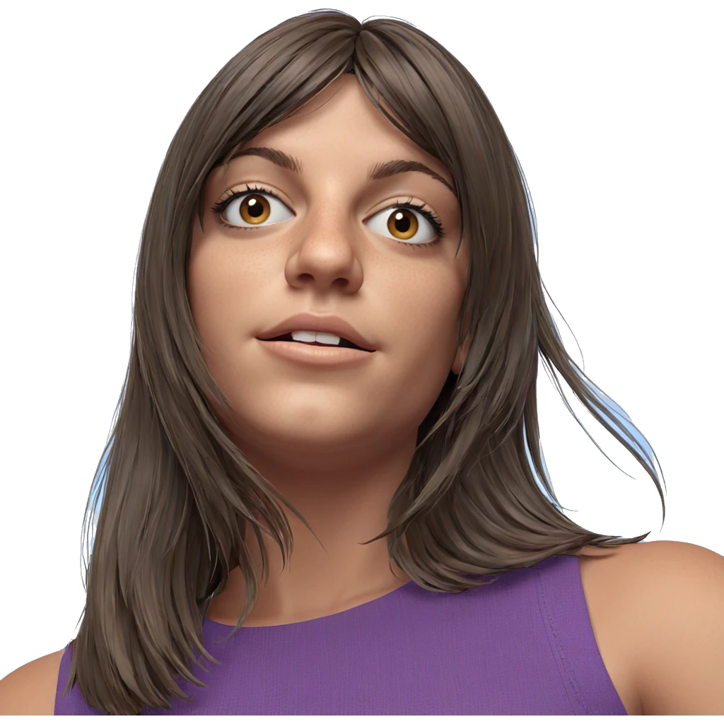 girl with brown hair portrait emoji