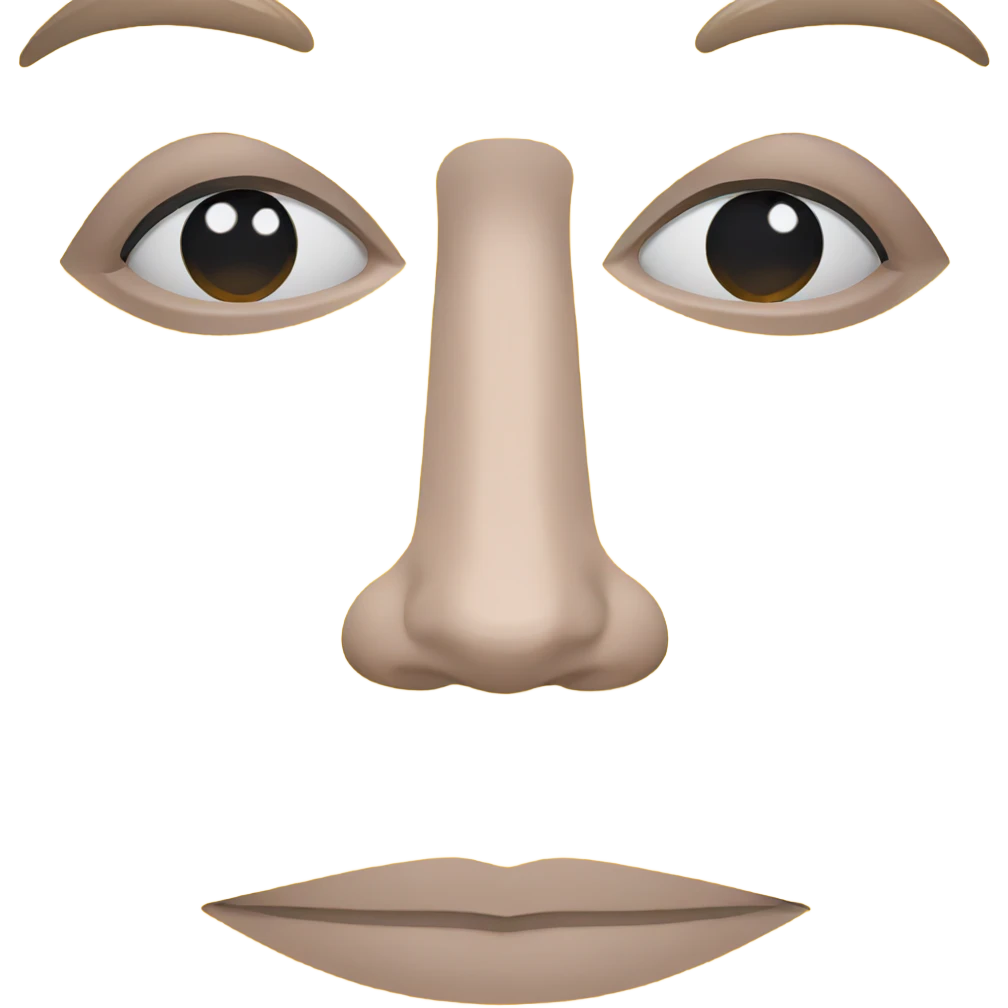 focused gaze on simple background emoji