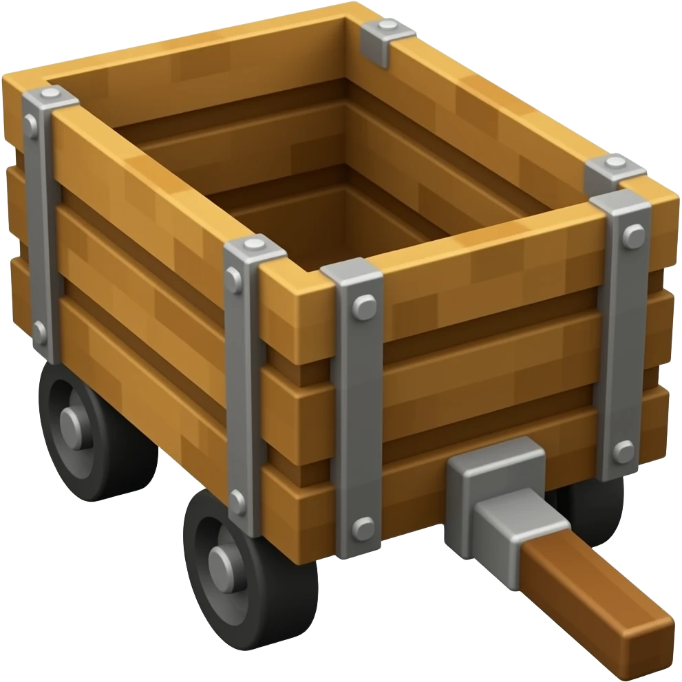 minecraft wood cart emoji