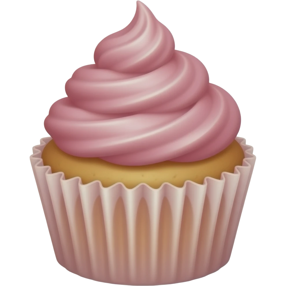 Cupcake with pink icing emoji