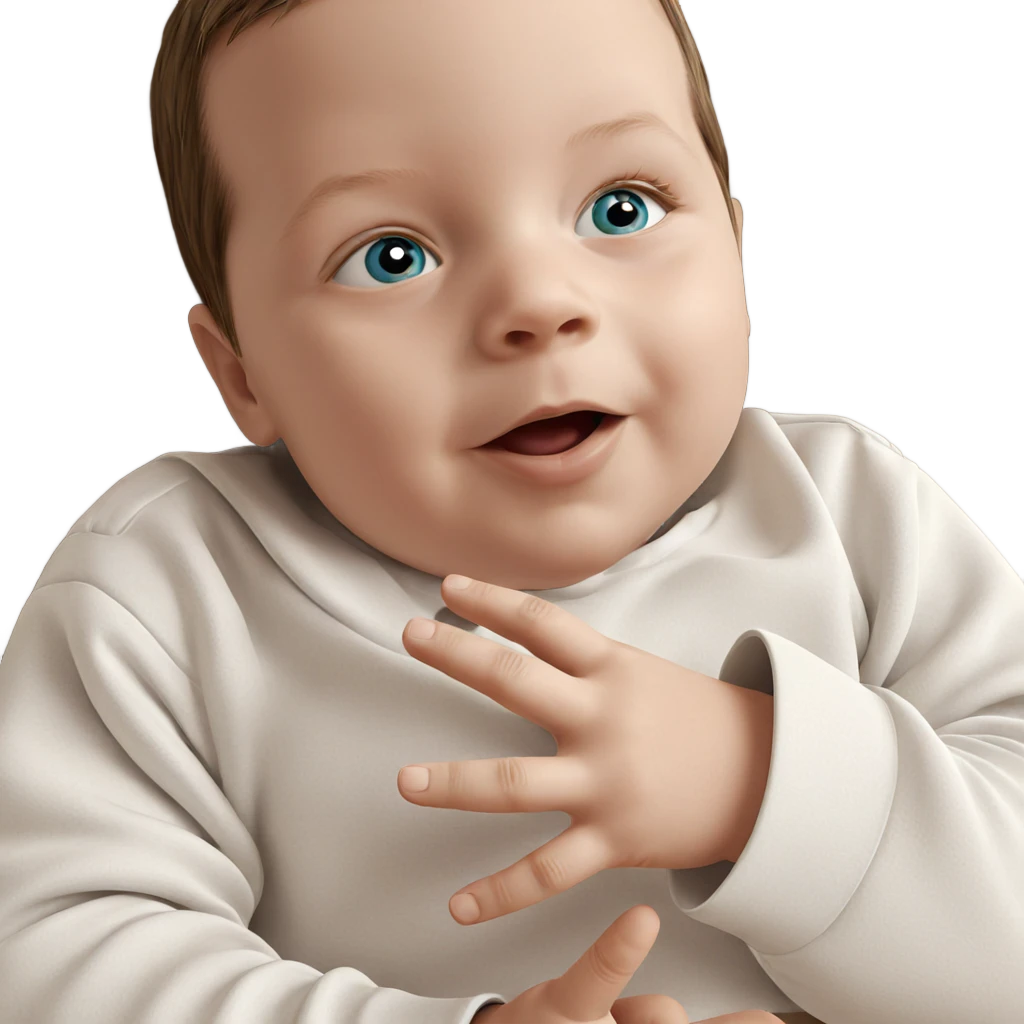 curious child gazing at viewer emoji