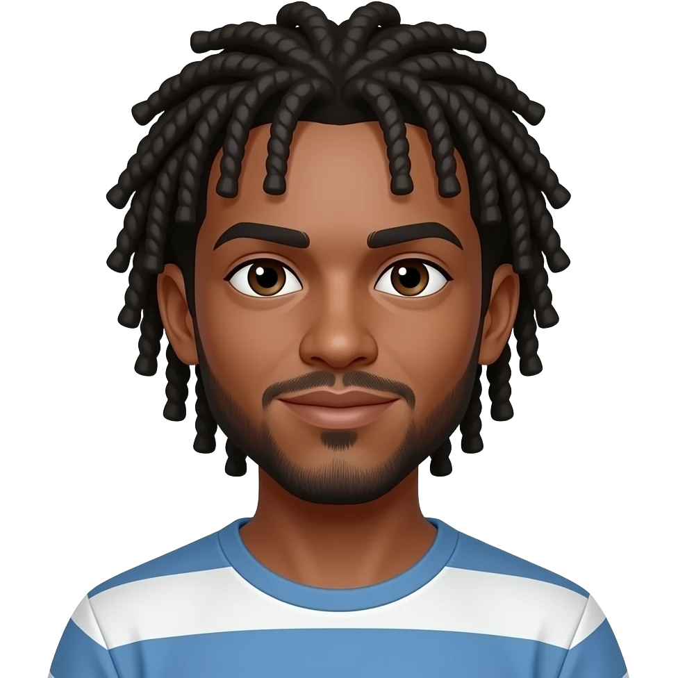 À cap verdian with locks and Young emoji