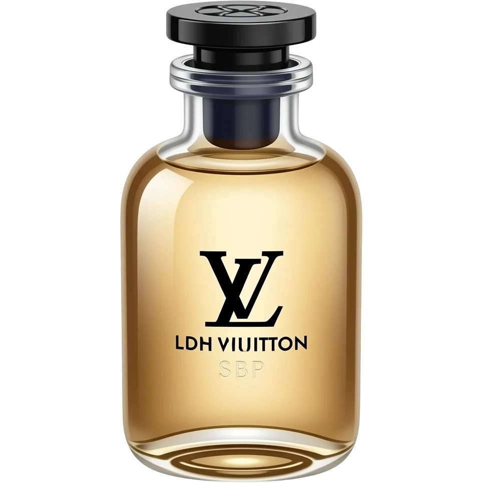 louis vuitton fragrance with the LV logo but make the text underneath SBP emoji