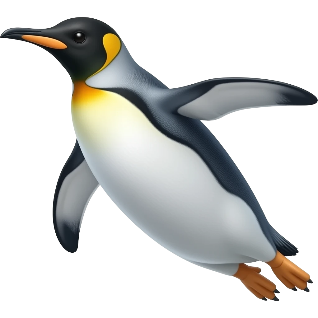 A penguin flying emoji
