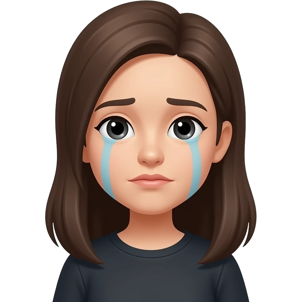 Faça uma sombra chorando emoji