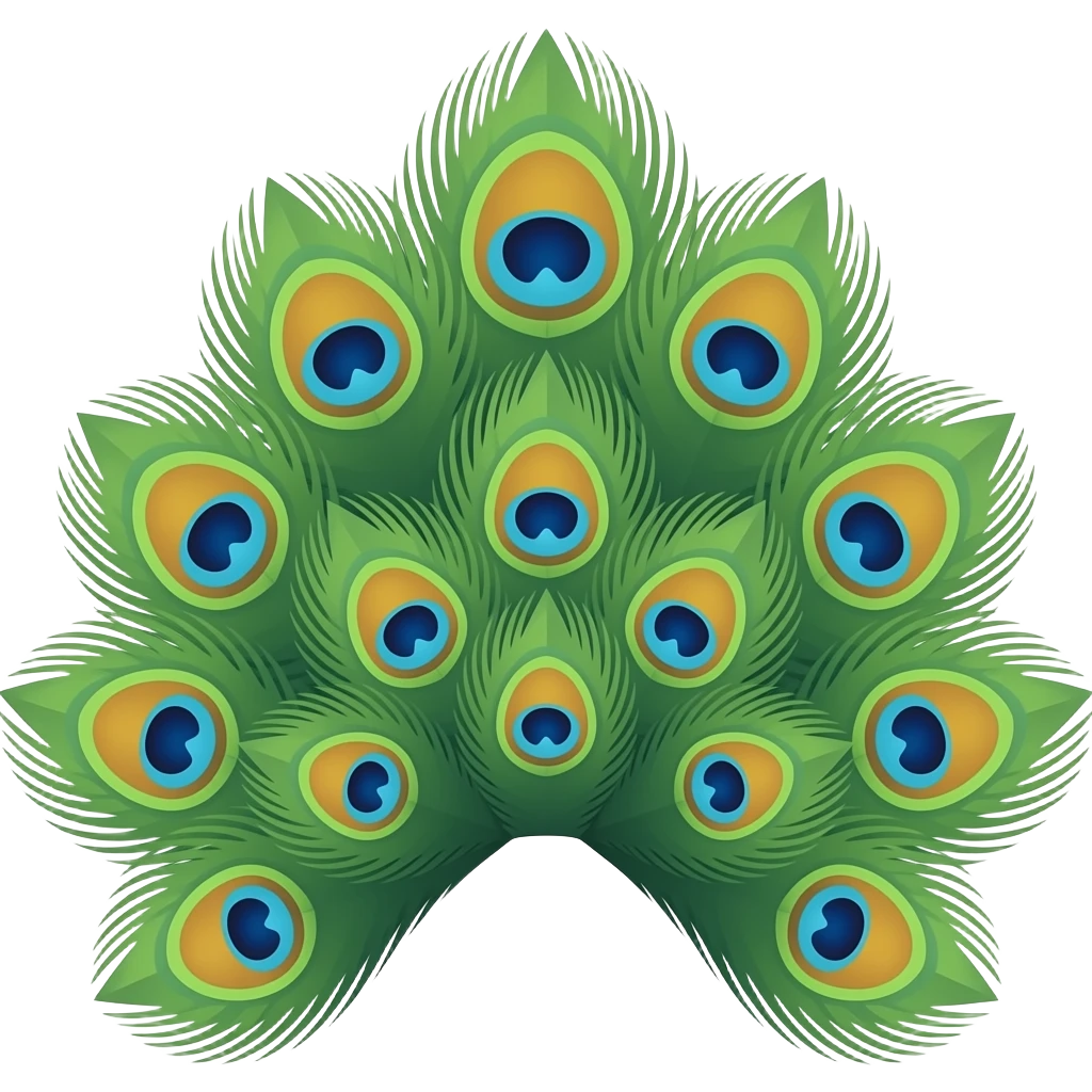 Peacock wings emoji emoji