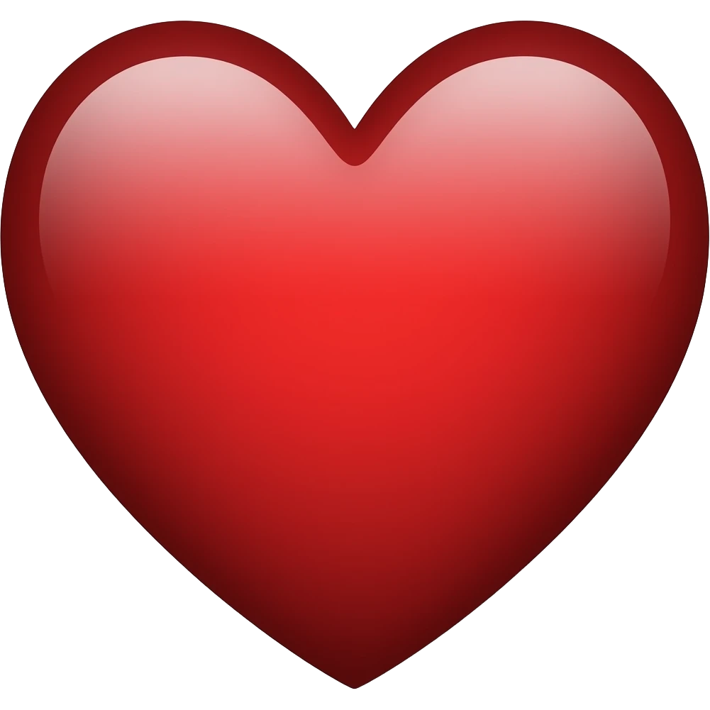 dark red love heart emoji