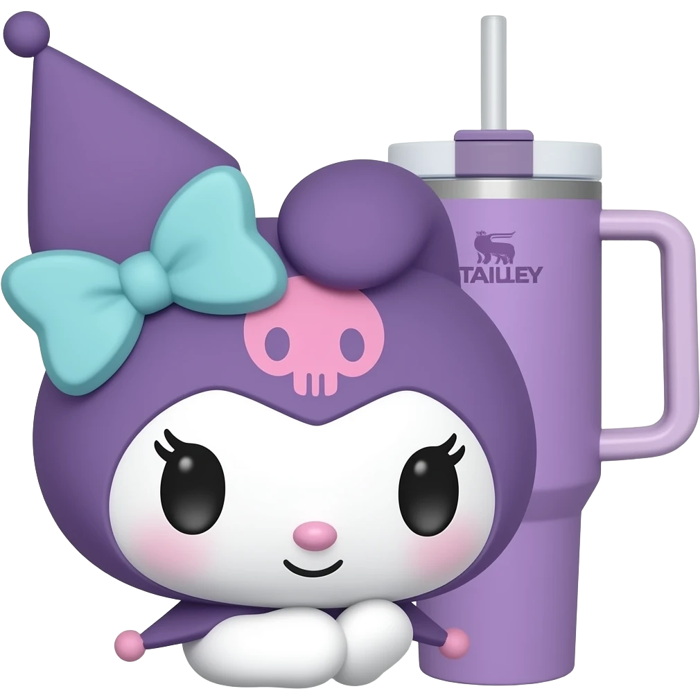 Copos Stanley roxo da My Melody emoji
