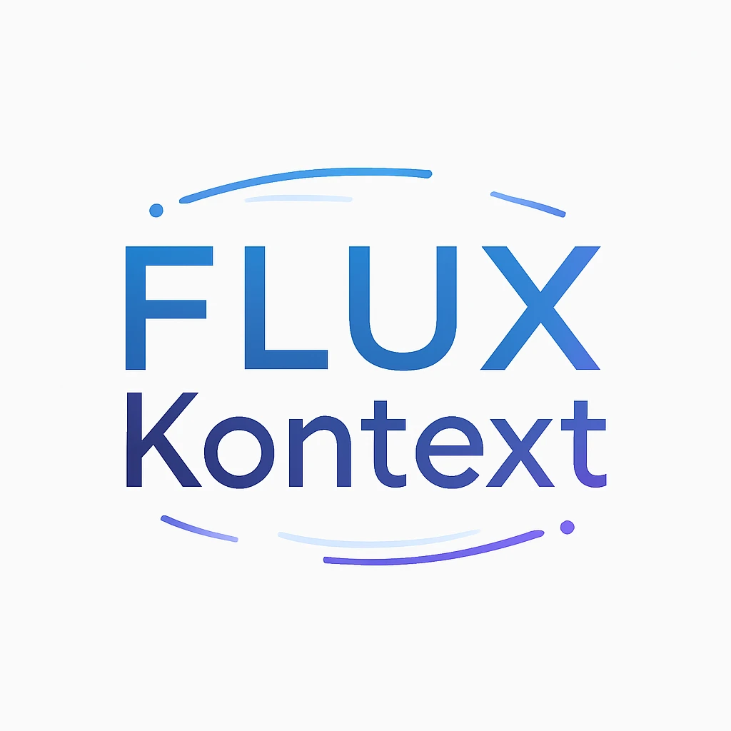 make a image with logo of  text "FLUX Kontext" emoji