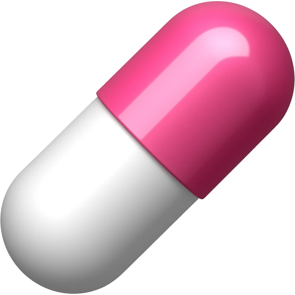 pink medical capsule emoji