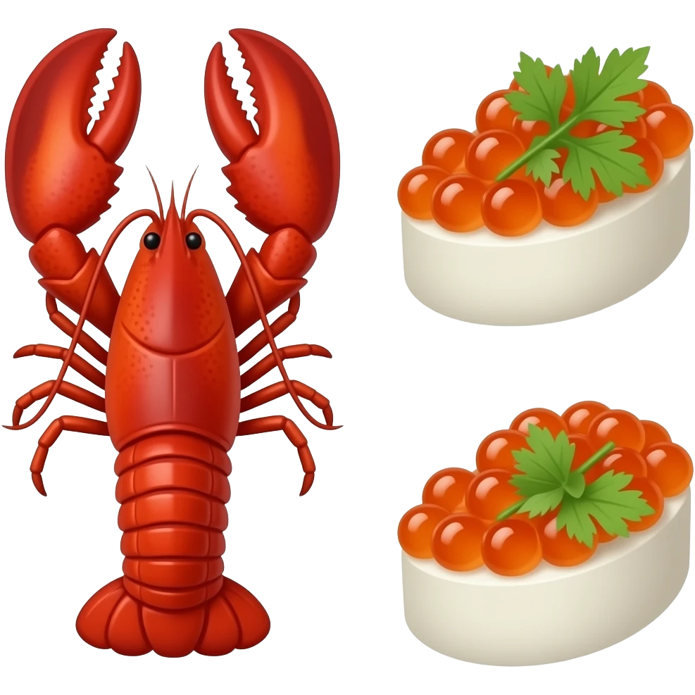 lobster and caviar emoji