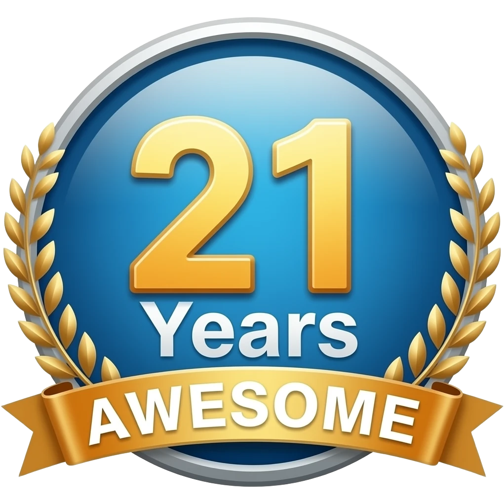 BANNER 21 YEARS OF BEING AWESOME emoji