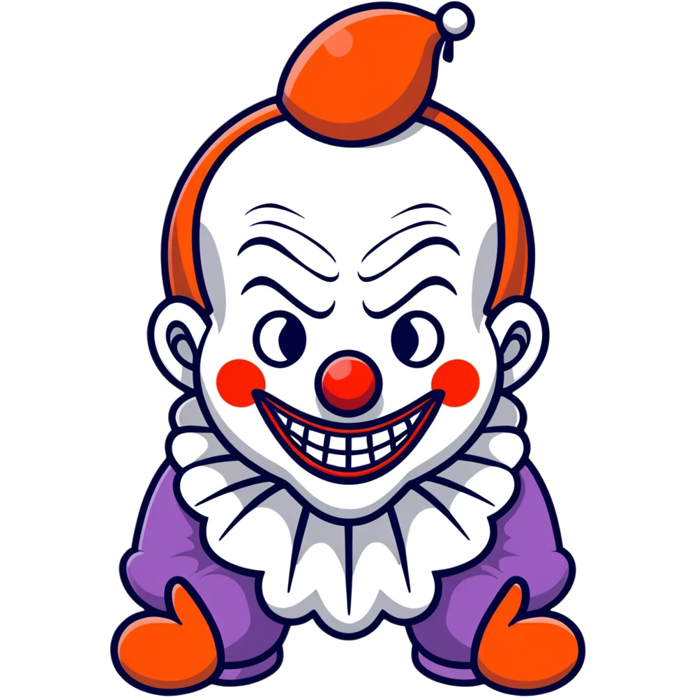 Creepy clown emoji