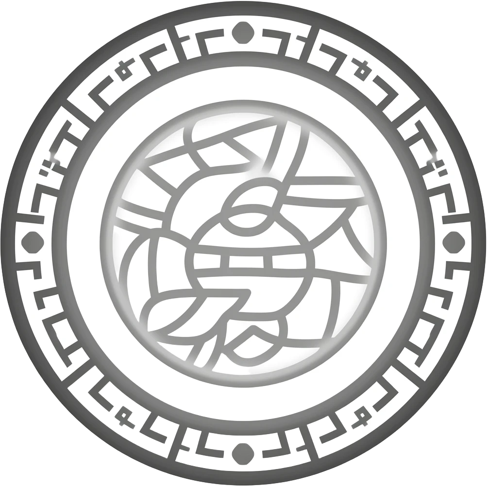 indigenious drawing of some lines in a circle logo. THick lines and in white emoji