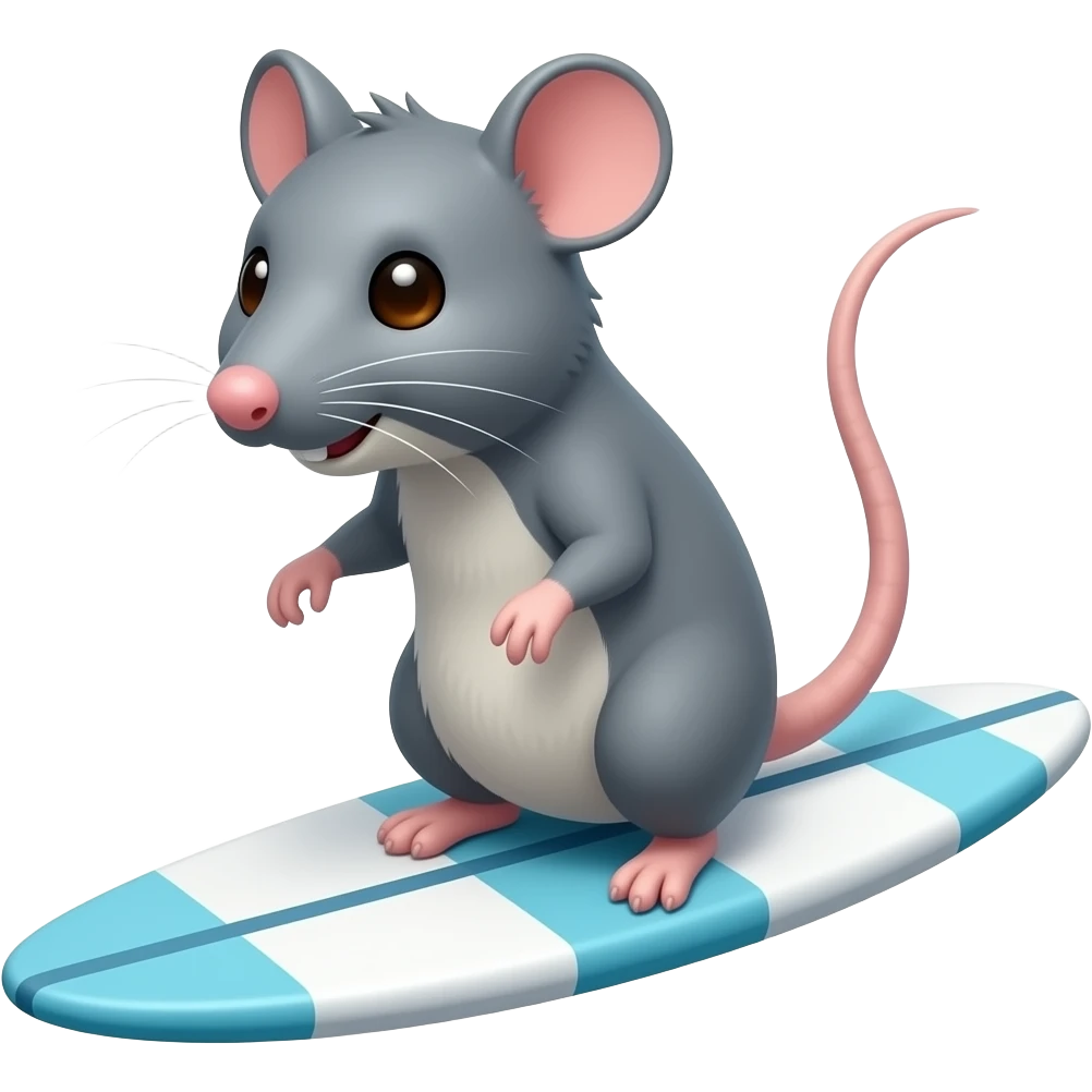 rat on a surf board emoji