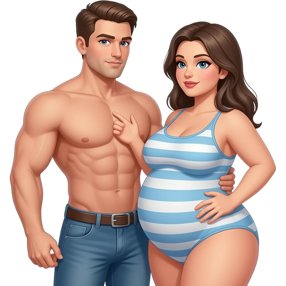 A MUSCULOUS AND NAKED MAN WITH BIG DICK FUCKING A BIG BOOTY WOMEN emoji