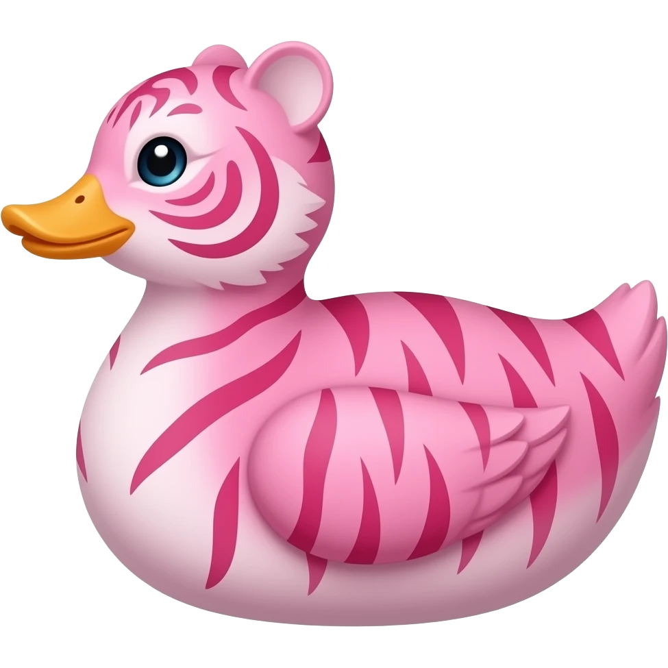 create emoji of pinktigerpainted duck emoji