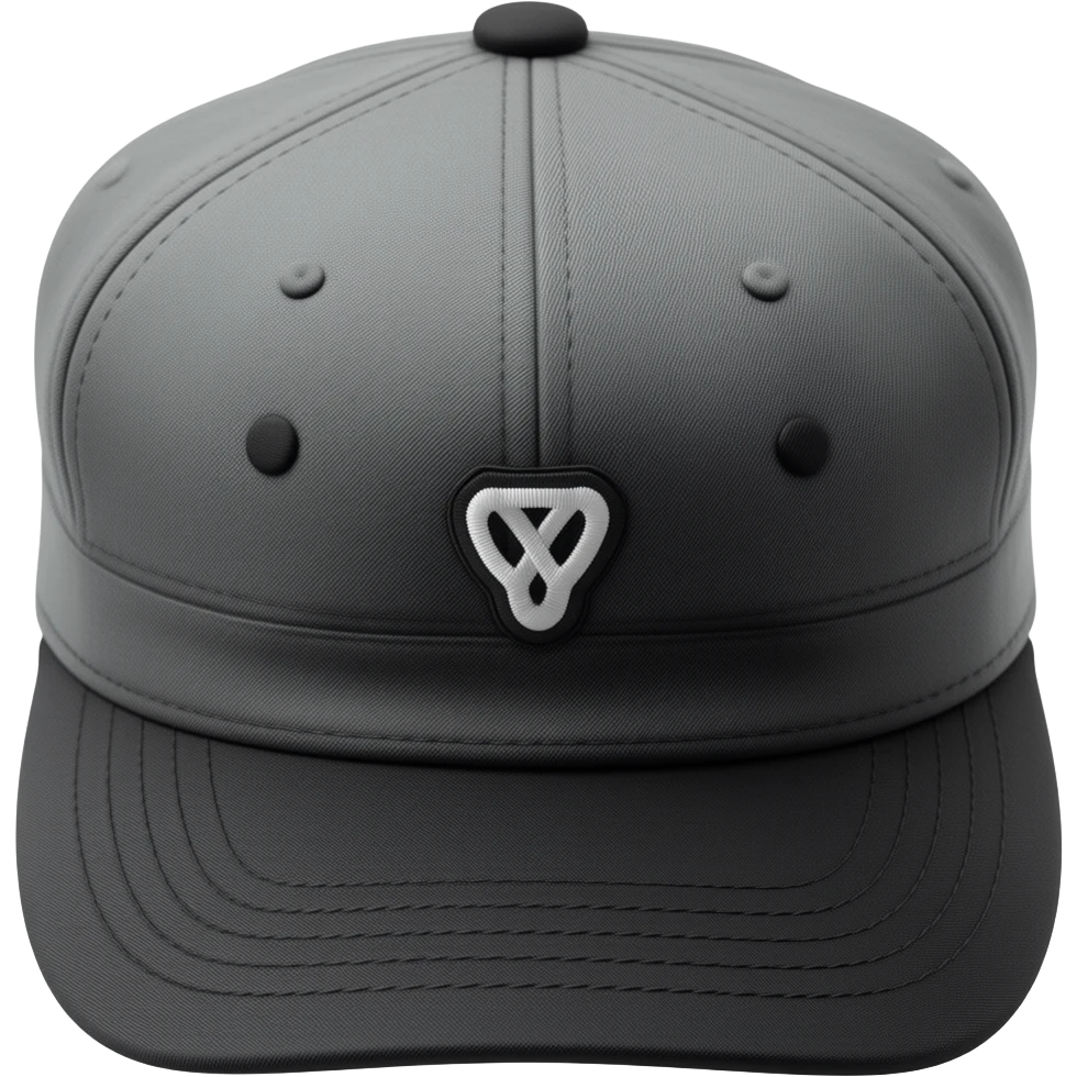 A black stylish flat military Brixton fashion cap newsboy’s cap, separated emoji