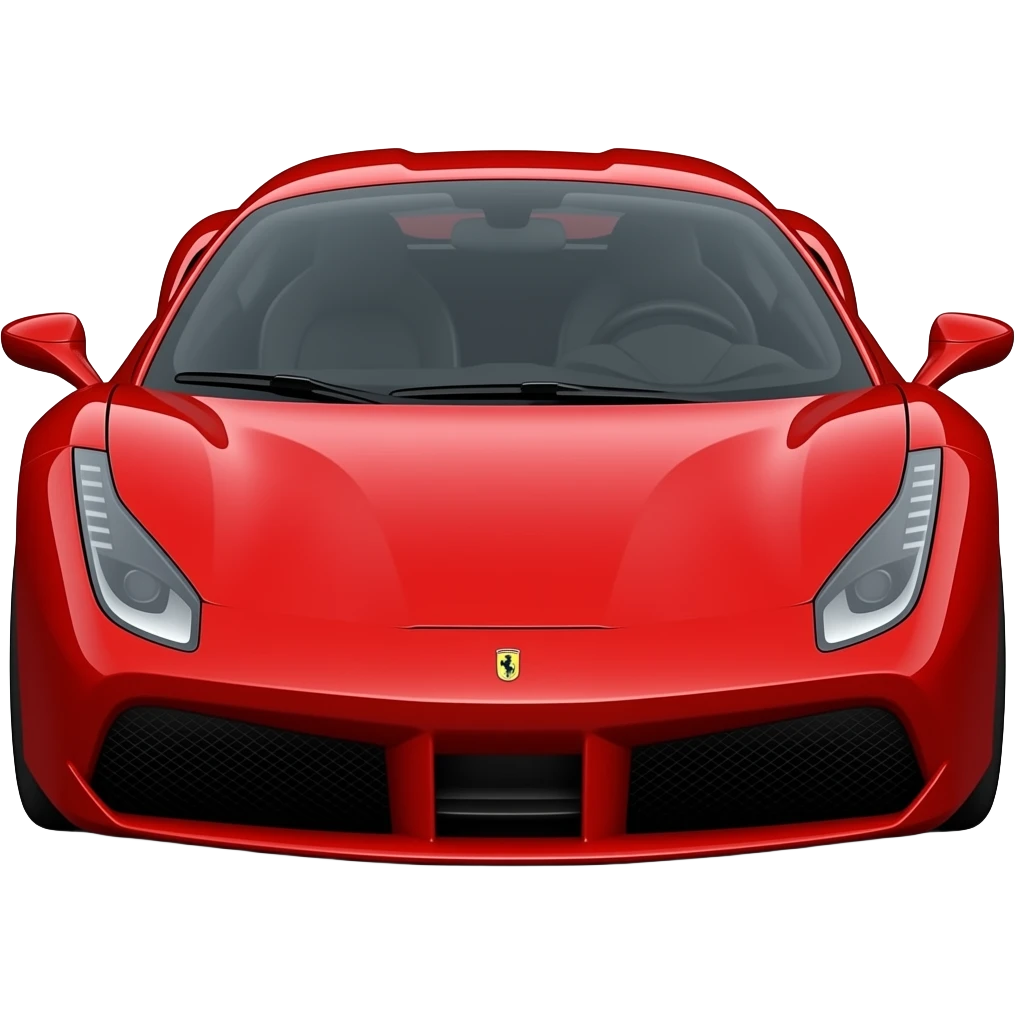 create a image of a ferrari car with jsut body i mean just car structure now thign insdie emoji