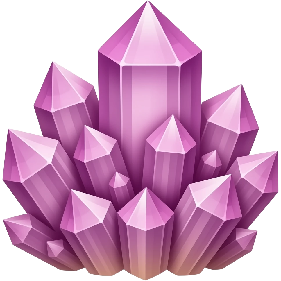 red and pink amethyst cluster emoji